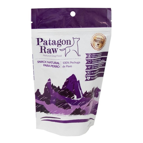 Snack Natural Para Perros Patagon Raw Pavo 