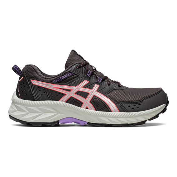 Tenis Asics Mujer Dama Trail Running Gris Gel Venture