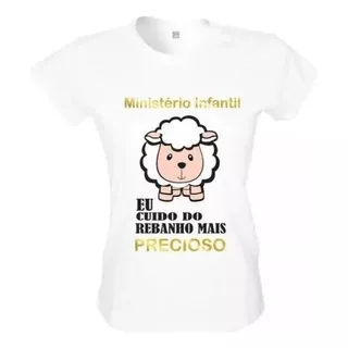 Camisa Camiseta Infantil Gospel Ministério Infantil Rebanho