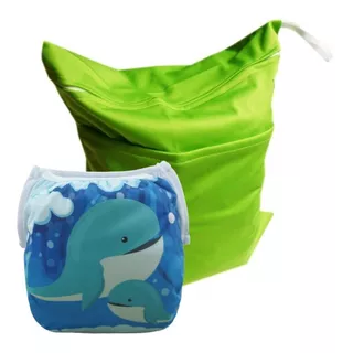 Pañal Piscina Estampado + Bolsa Impermeable Alva Baby Ecoyo