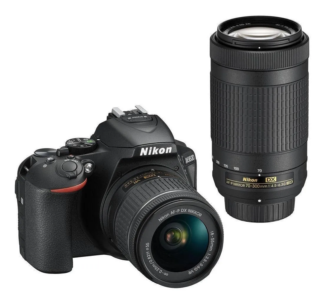 Nikon Kit D5600 + lente AF-P DX 18-55mm VR + lente AF-P DX 70-300mm