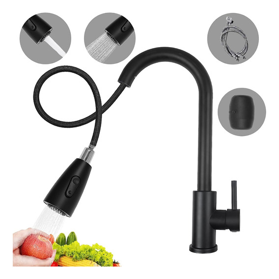 Grifo Mezclador Para Fregadero Flexible Llave De Cocina