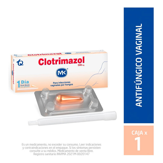 Clotrimazol Mk 500mg Con Aplicador X 1 Ovulo