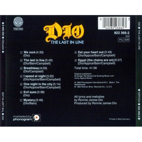 Dio The Last In Line Cd Nuevo Y Sellado Musicovinyl