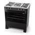 Cocina Tem Mastercook glp color negro con puerta con visor
