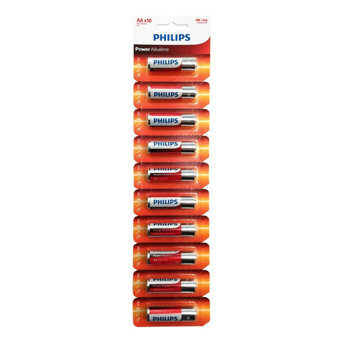 Pilas Philips Alkaline Aa Pack 10 Pcs  Mlab