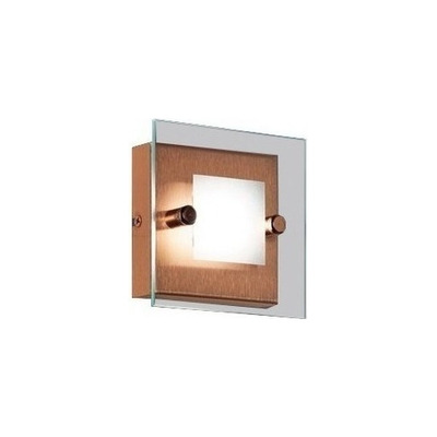 Aplique 1 Luz Led Batti 6w Cobre Vidrio Templado 4621co King