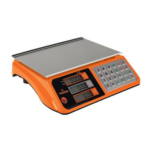 Báscula comercial digital Truper BASE-40 40kg 127V naranja 33 cm x 23 cm