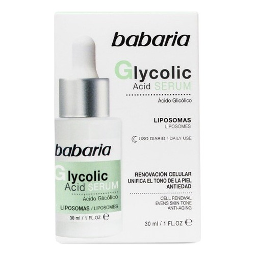 Babaria Ácido Glicólico Serum Renovación Celular 30ml Tipo de piel Con manchas/normal