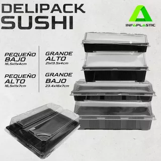 Envase Contenedor Delipack Porta Sushi 