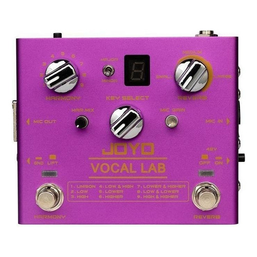 Pedal de efecto Joyo Revolution Vocal Lab R-16  púrpura