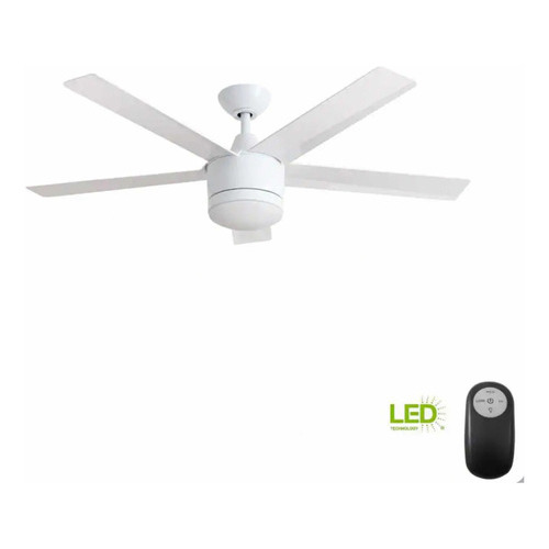 Ventilador De Techo Interior Luz Led Merwry De 52 Blanco. Color De La Estructura Blanco Frecuencia 0 Cantidad De Aspas 5 Color De Las Aspas Blanco Diámetro 52   Material De Las Aspas Plástico