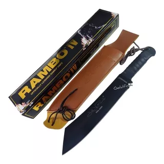 Cuchillo Machete Rambo First Blood Táctico Full Tang Negro