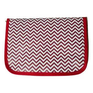 Porta Fralda Lenço Bebê Organizador Higiene Impermeável Cor Chevron Bordo Chevron