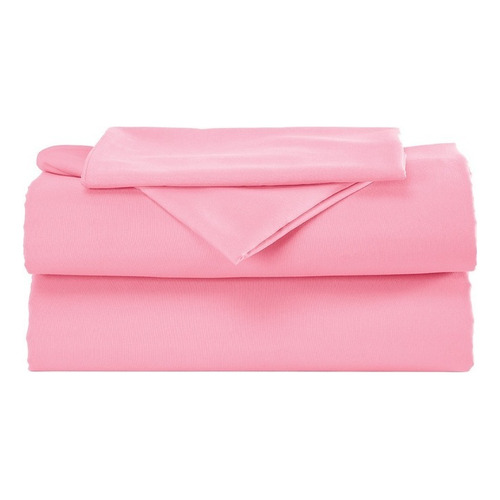Juego De Sábanas Esencial Matrimonial Color Rosa Diseño De La Tela Lisas