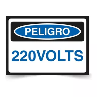 Autoadhesivo Peligro 220 Volt 10x15cm  Reflectante