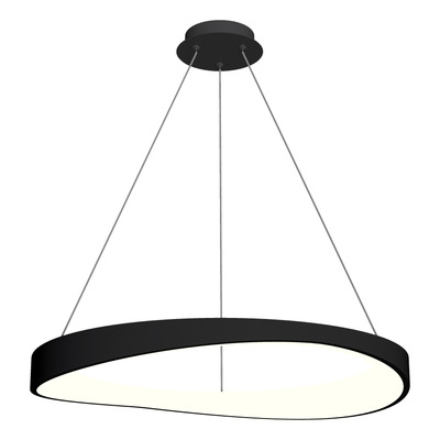 Colgante Led Cosmo Blanco 38w Cct Deco Moderno Lk Negro