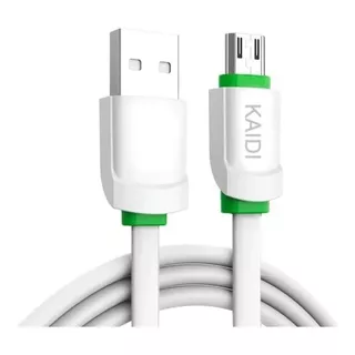 Cabo Usb Type C Turbo Kaidi Cabo Reforçado 1 Metro Cor Branco