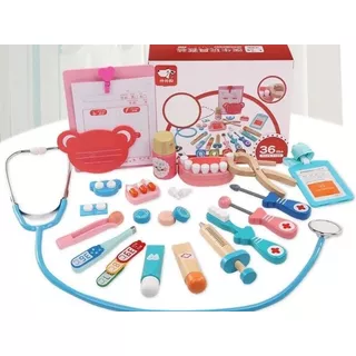 Set Juego De Roles Doctor Y Dentista (juguete De Madera)