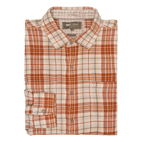 Camisa M/l Rockford Shr-bradford-fam23 Raw Rust Para Hombre