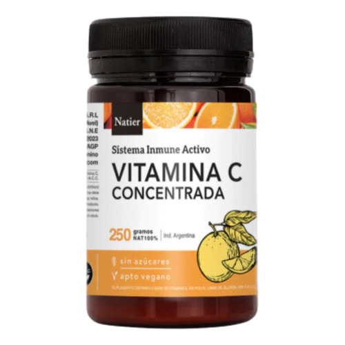 Vitamina C Concentrada En Polvo X 250grs Natier