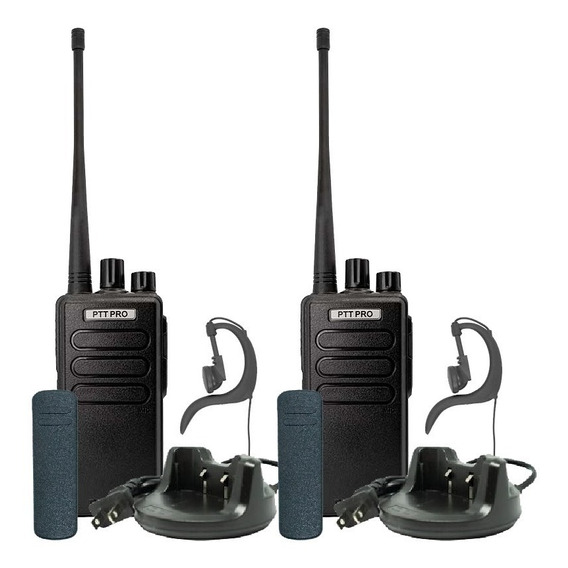 2 Radios Uhf Pro1000 16 Canales Compatible Kenwood Motorola