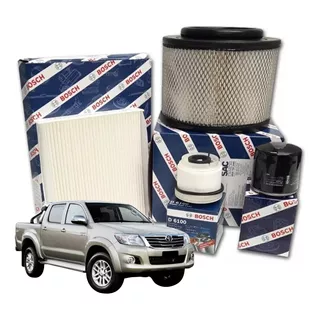 Kit Filtros Bosch P/ Toyota Hilux 2.5 Td 3.0 Tdi Desde 2005