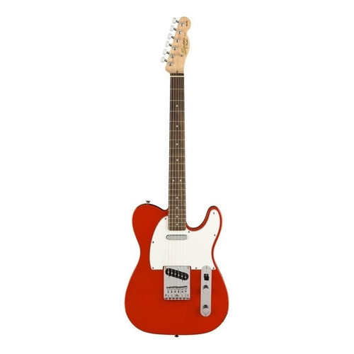 Guitarra eléctrica Squier by Fender Telecaster de álamo metallic red laca poliuretánica con diapasón de arce
