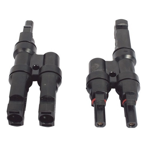 Conector Tipo Mc-4 Doble Para Paneles Solares Epcom Color Negro