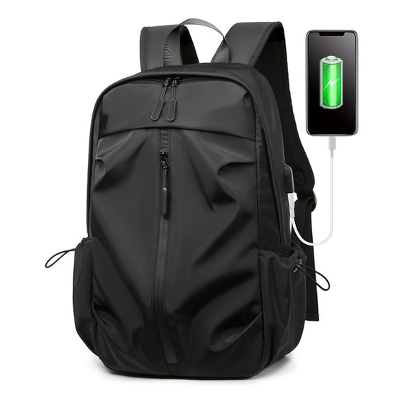 Mochila Estudiante Impermeable Antirrobo Con Puerto Usb