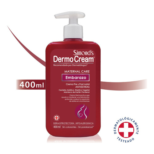  Crema Corporal Dermocream  Embarazo En Dosificador 400ml