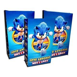 Bolsitas Golosineras Sonic X 40 Personalizadas Fiestas