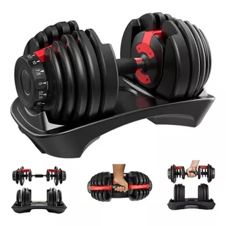 Halter Ajustável 24kg Dumbbell Anilha Regulável Musculação