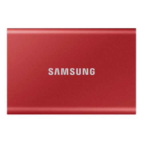 Disco sólido SSD externo Samsung T7 MU-PC2T0T 2TB rojo