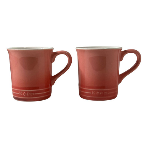 Set 2 Tazas Espresso Keep Gris 90 Ml Color Coral