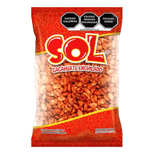 Cacahuate Enchilado Botanas Sol 1 Kg