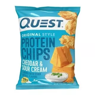 Quest Nutrition Chips|cheddar & Sour Cream Proteína 12bolsas