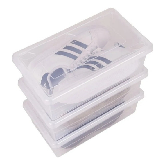 Caja Organizadoras Zapato Multiuso Plastico Con Tapa X5un Color Transparente