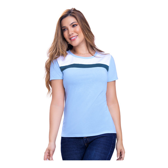 Camiseta Mujer Azul 72562