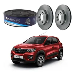  Par Disco De Freio Dianteiro Ventilado Kwid 1.0 2020 A 2021