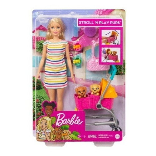Barbie Stroll 'n play pups Mattel GHV92