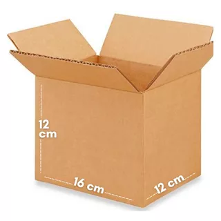 Caja De Cartón Pequeña 16x12x12 Cm 50 Pzs Para Envíos