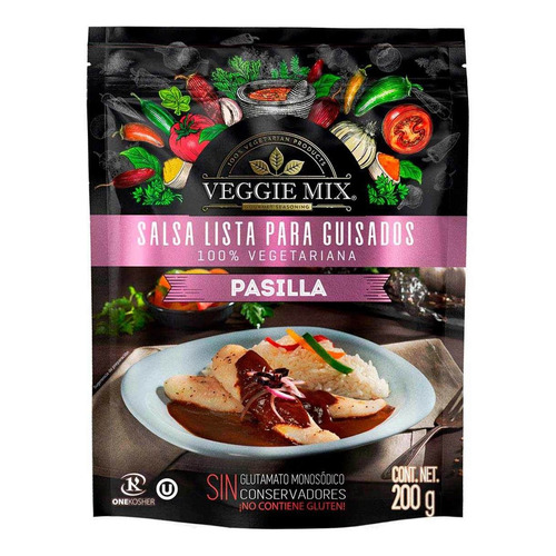 Salsa Pasilla Lista Para Guisados Veggie Mix Vegetariana 200g