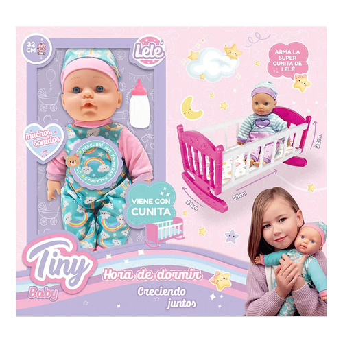 Muñeca Tiny Baby Hora De Dormir Bebote Sebigus 54568