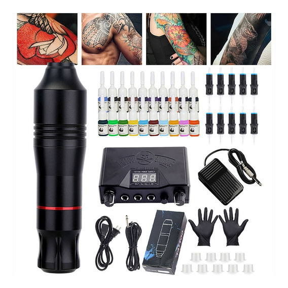 Kit Para Tatuar Profesional Completo Alta Calidad Máquina