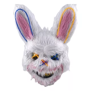 Osm Máscara De Led Rabbit, Antifaz Conejo Azul Y Amarillo