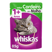 Alimento Whiskas 1+ Para Gato Adulto Sabor Cordeiro Ao Molho Em Saco De 85g