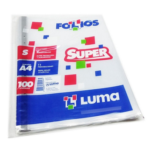 Folios Luma Pesados Super 80 Micrones A4 X100