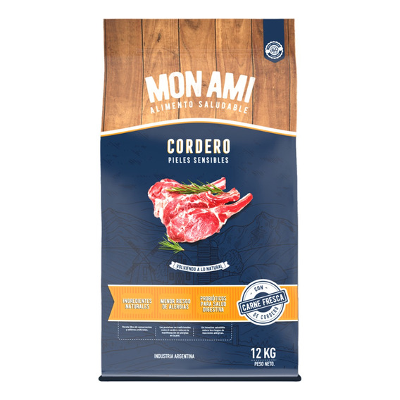  Alimento Saludable Mon Ami Cordero Pieles Sensibles 12 Kg