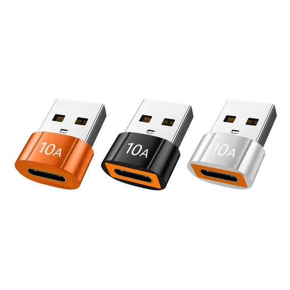 Convertidor Otg 10a Tipo C A Usb Macho Datos Atla Velocidad 